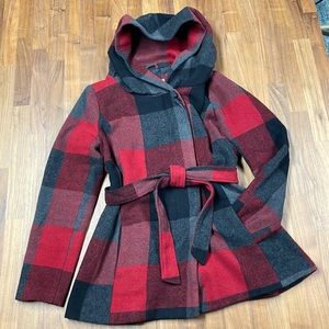 Xhilaration Buffalo Plaid Wrap Coat